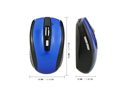 YIZHOOD 2.4G USB óptico inalámbrico Mouse6D para computadora portátil juegos inalámbricos diseñado ergonómicamente azul