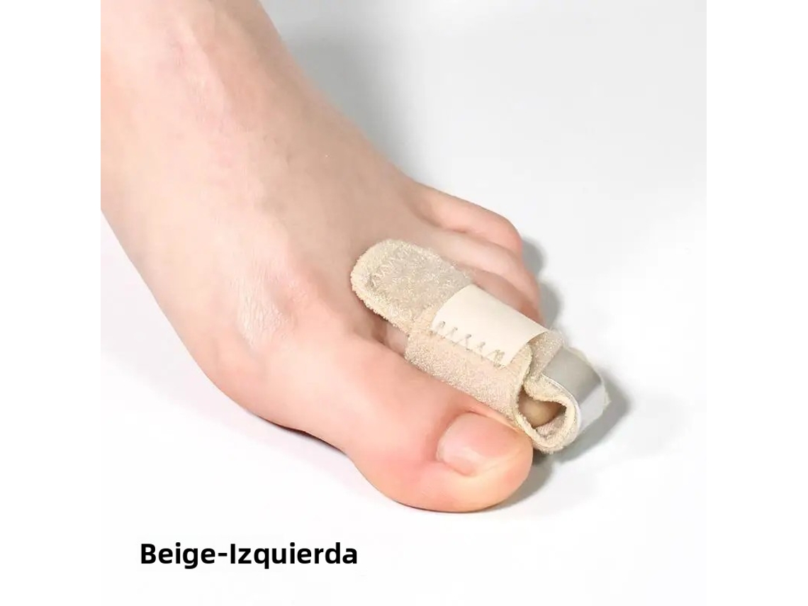 Ortesis para un solo dedo del pie para corregir el dedo en martillo y el dedo zambo. Mdug (beige a la izquierda)