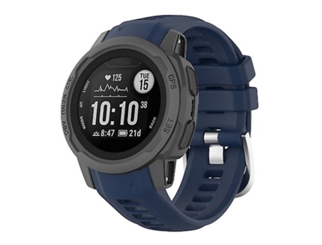 Correa De Reloj Inteligente Para Garmin Instinct 2S Correa De Reloj Con Hebilla De Acero Inoxidable De Silicona Azul Marino VENISYMLIS
