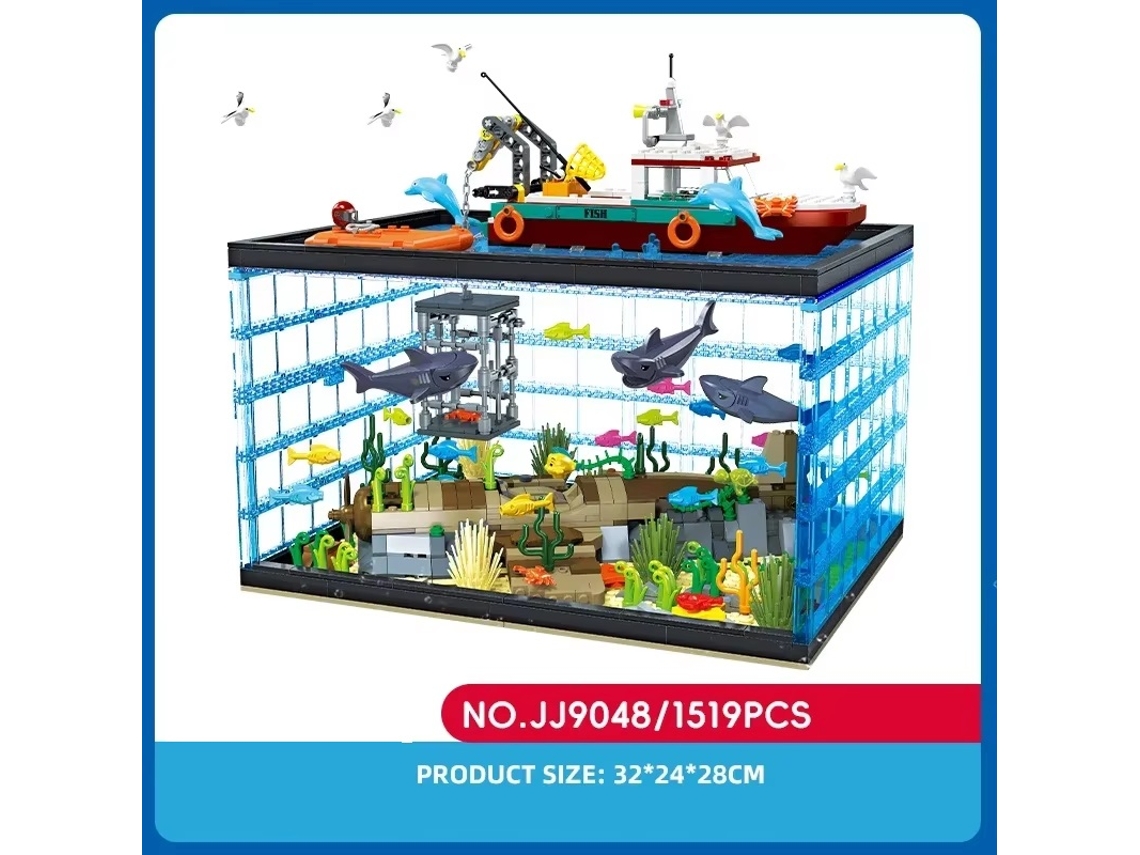 (jj9048) Bloques De Construcción De Acuario De 1519 Piezas De Deep Sea Relics Moc Bloques De Construcción De Mundo Submarino