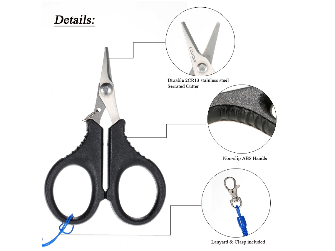 Tijeras De Pesca Pequeñas De Acero Inoxidable Lijado Para Cortar Hilo Y Cebo - Portátiles Y Ligeras