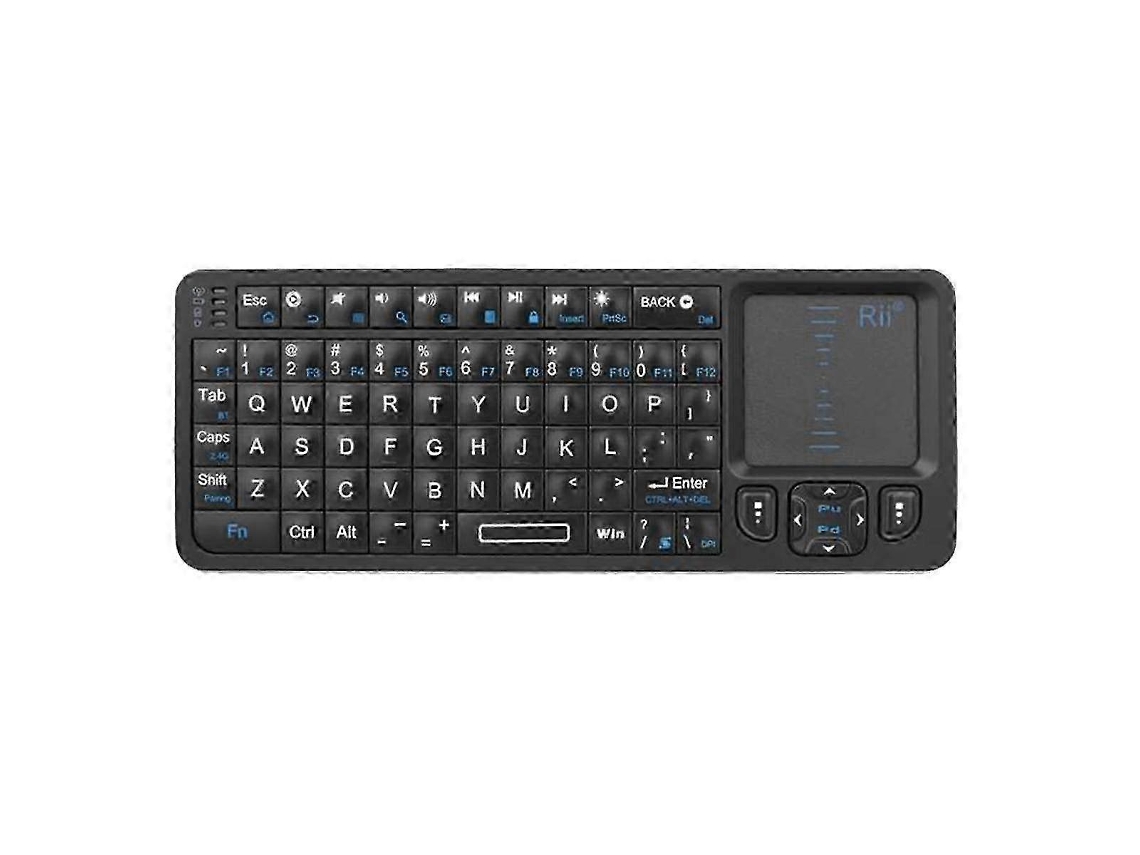 Mini teclado Bluetooth, teclado inalámbrico con retroiluminación y aprendizaje por infrarrojos, teclado portátil de 2,4 G con panel táctil Everley891