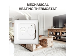 Termostato Mecánico Manual No Programable Para Calefacción Por Suelo Radiante De 5 A 40 ℃ Con Sensor Externo De 3 A.