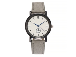Reloj De Pulsera De Cuarzo Para Mujer Vansvar Con Correa De Piel Sintética Gris.