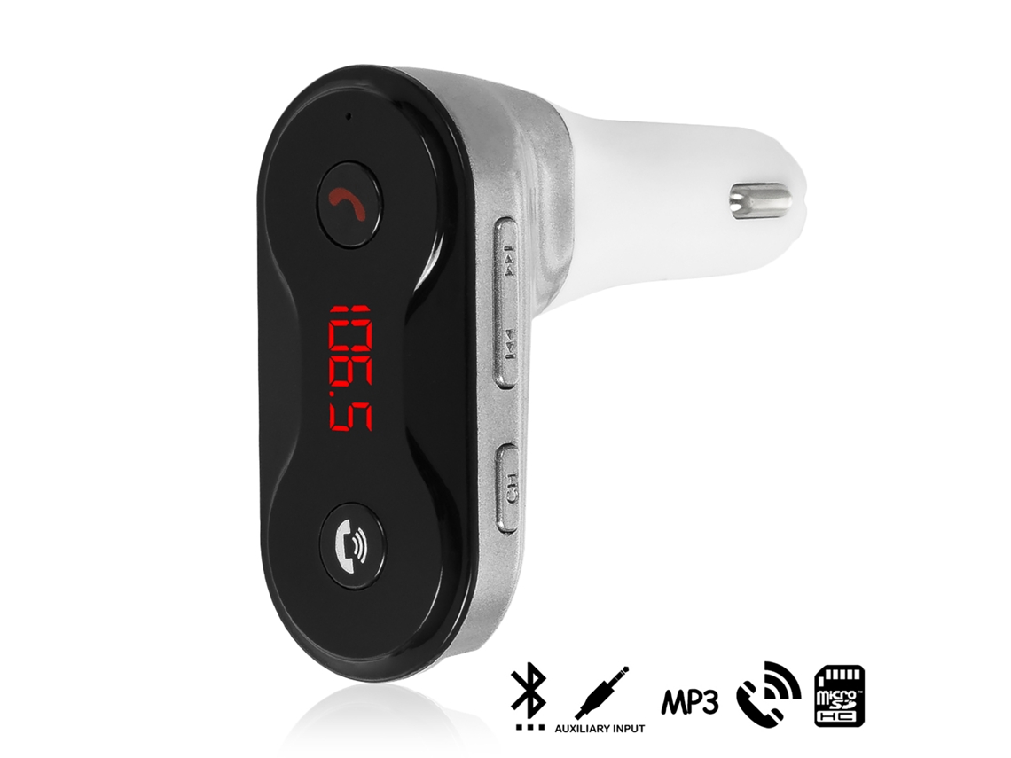 Manos Libres Bluetooth Carc8 Para Coche Con Transmisor FM.