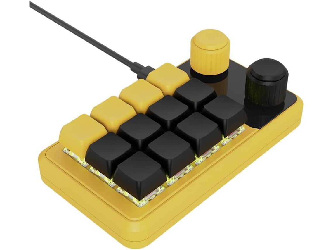 Programación De Macros De Teclado Con Cable Rgb Personalizado, 12 Minijuegos De Copiar Y Pegar, Teclado De Macros Hotswap +