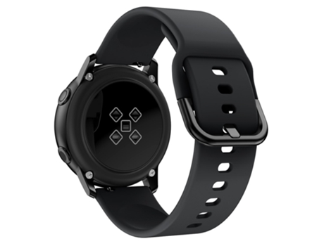 Correa de Silicona 20mm para Samsung Galaxy Watch4 Classic 46mm 42mm/Watch4 44mm 40mm/Watch Active 2/Garmin Vivomove3 - negro