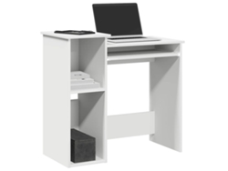 Escritorio | Mesa | Escritorio con estantes 84x40x78 cm Contrachapado blanco