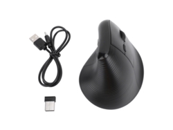 Ratón Vertical Inalámbrico Bluetooth, 4000 Dpi, Diseño Ergonómico, Reduce La Fatiga, Para Uso En Ordenador, Negro.