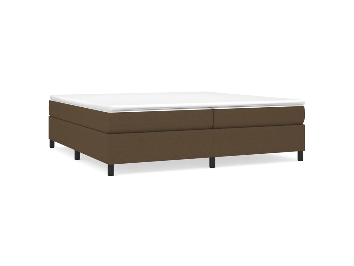 Maison Exclusive - Estructura De Cama Con Somier Tela Marrón Oscuro 200x200 Cm