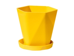 Macetero De Plástico Para Balcón, Macetero De Resina Escandinava Reforzada, Grande, 2 Piezas, Amarillo