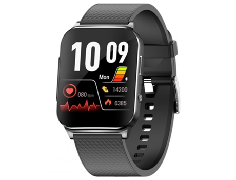 Smartwatch Ep03 con pantalla táctil completa Ecg Electrocardiograma Monitoreo Podómetro Negro