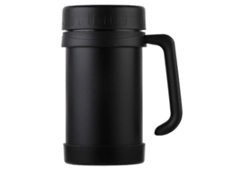 Taza térmica de acero inoxidable con asa para oficina, 500 ml/17 oz, para té, Ly Ebike