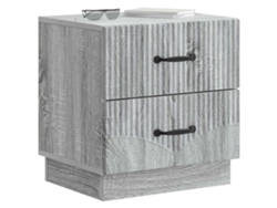 Maison Exclusive - Armario De Noche Con Cajón Gris Sonoma 43 X 34,5 X 44,5 Cm