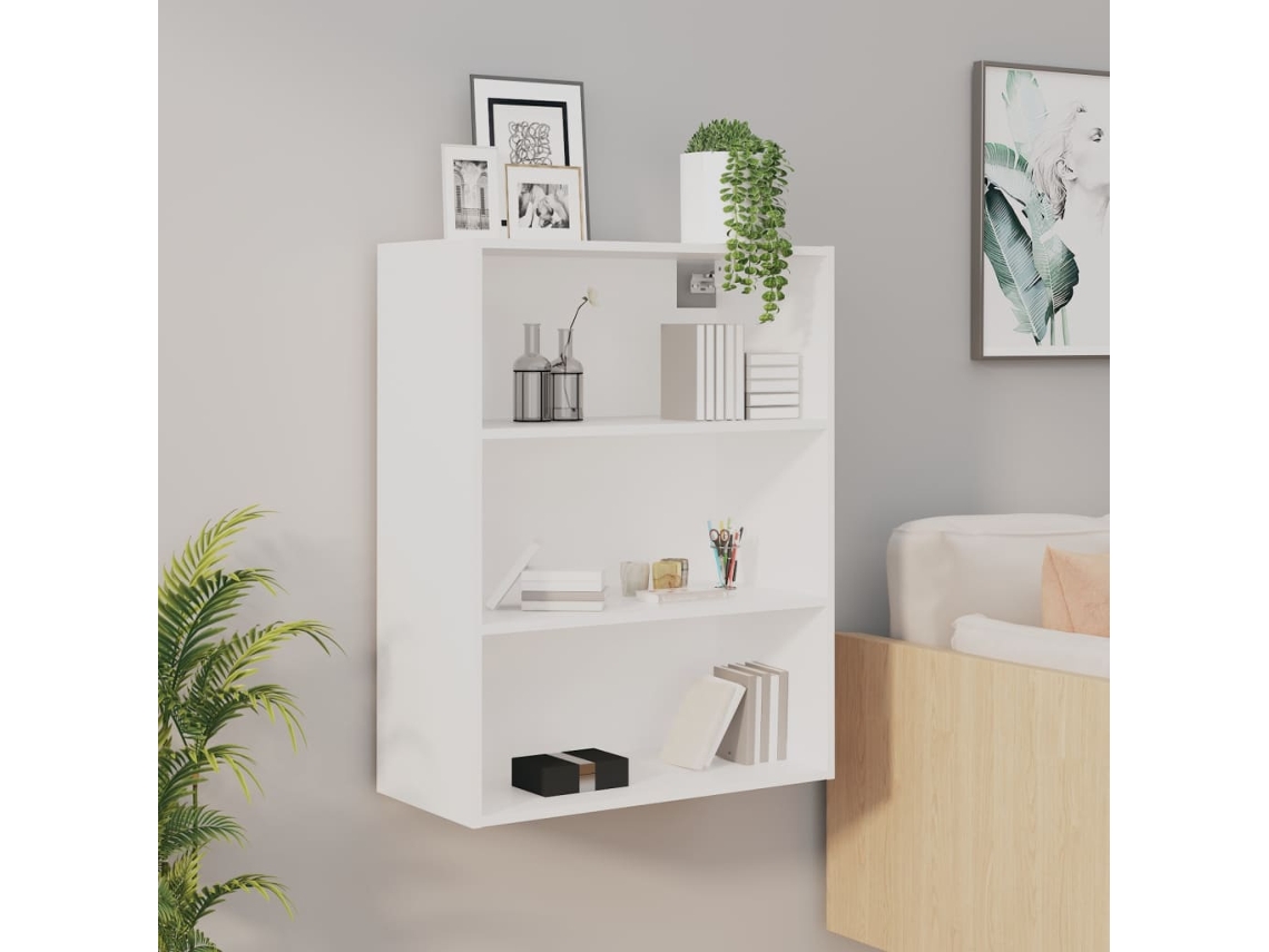 Armario Colgante De Pared Blanco 69,5x32,5x90 Cm