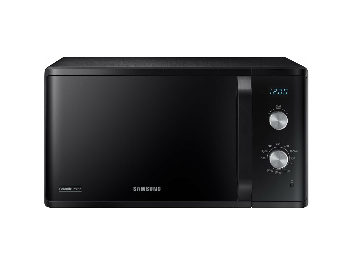 Microondas con grill Samsung Mg23k3614ake1 (negro, 800 W, 23 L)