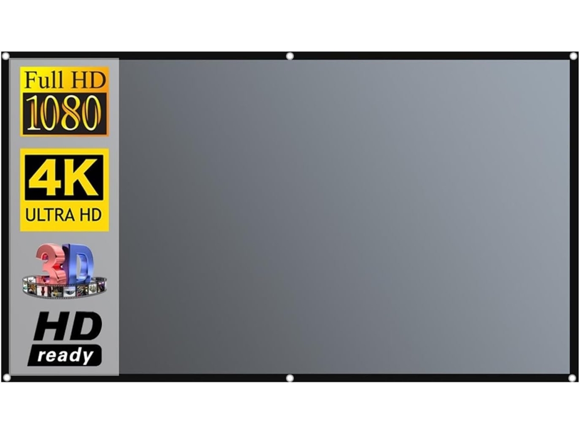 Pantalla De Proyección 16:9, Cortina Metálica Opaca, Tejido Reflectante Para Películas, Cine En Casa, Oficina,