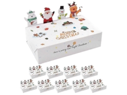 Juego de 10 cajas de regalo navideñas, para dulces, golosinas y regalos de fiesta. Hengjian