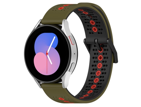 Correa de reloj inteligente para Coros Apex 46 mm/Apex Pro/Ticwatch Pro 3 22 mm Correa de reloj de silicona transpirable tricolor (verde militar + ...