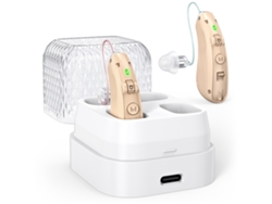 Audífonos Amplificador De Voz Para Personas Mayores Con Caja De Carga (albaricoque) Czhhmart
