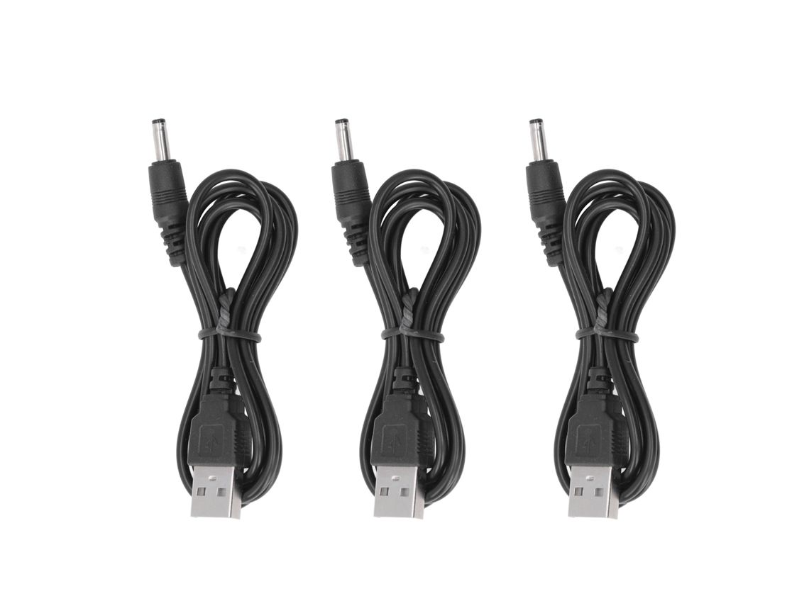 Cable De Carga Usb 3pcs 3.5x1.35mm Jack Dc 5v Para Ventilador Teléfono Altavoz