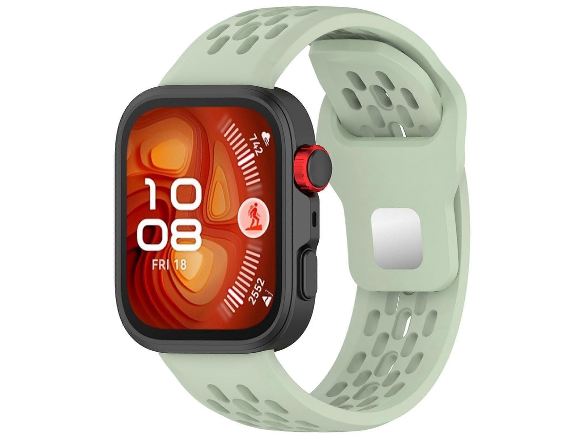 Pulsera de silicona con cierre de malla de acero invertido plateado para Huawei Watch Fit4 / Fit4 Pro / Fit3