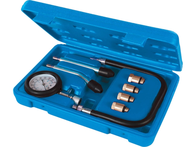 Conjunto de Comprobadores de Compresión para Motores a Gasolina - 8 piezas SILVERLINE 953656