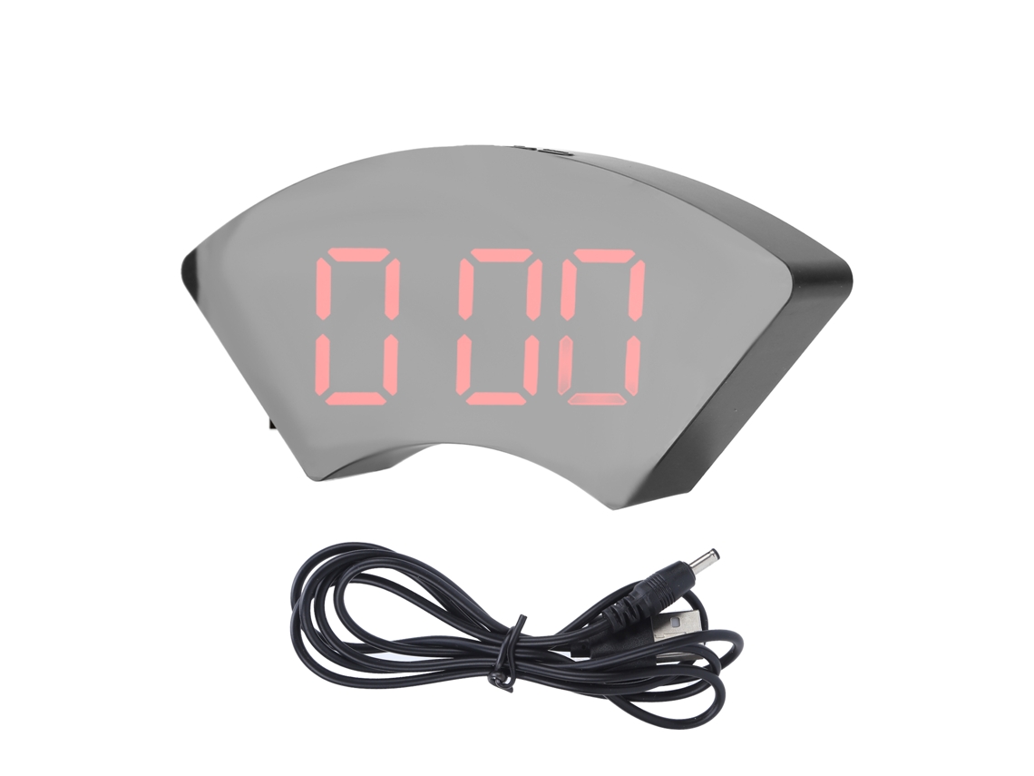 Reloj Despertador Digital Led Usb Silencioso Espejo Simple Para Oficina Dormitorio Sala Rojo
