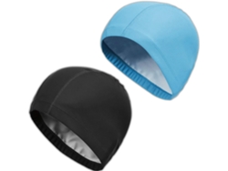Pack De 2 Gorros De Natación Para Adultos, Gorro De Natación De Tejido Pu Suave.