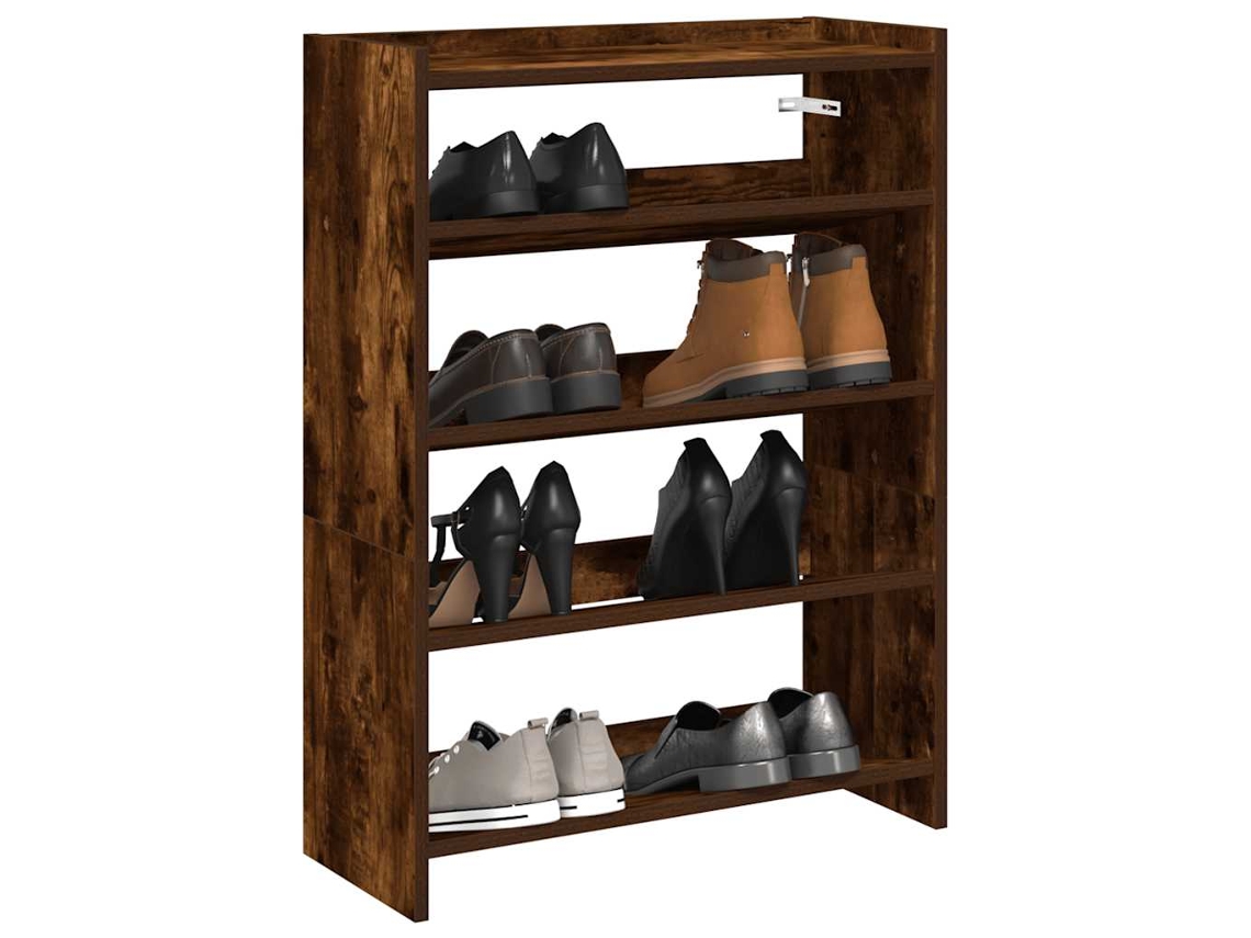 Zapatero | Armario Zapatero Madera Contrachapada Roble Ahumado60x25x62 Cm