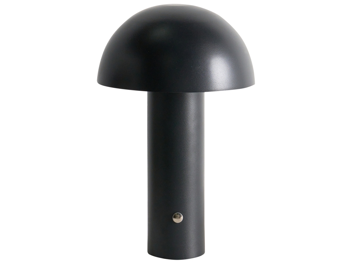 Lámpara de mesa LED inalámbrica Beliani con base de hierro negro (14 x 14 x 25 cm)