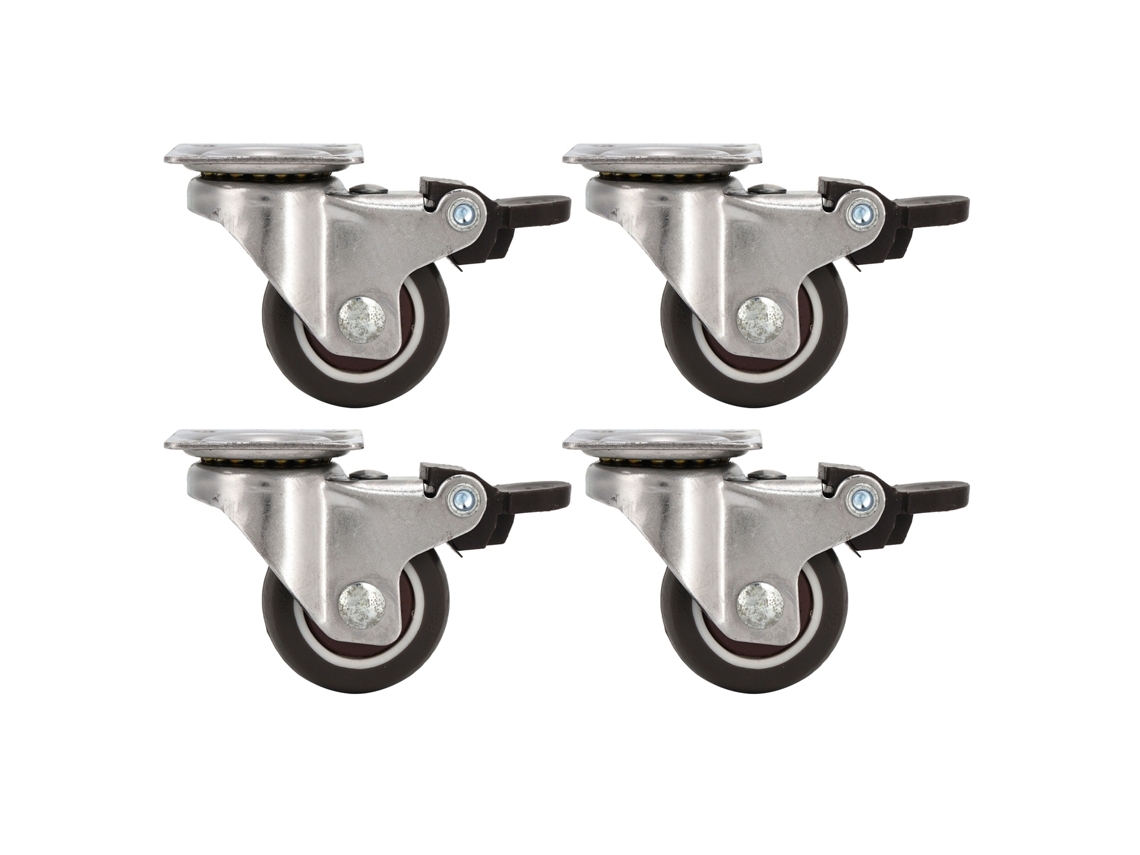 4 Ruedas Giratorias Universales Silenciosas De 360° Con Freno, Fabricadas En Tpr, Para Sillas Y Muebles Del Hogar.