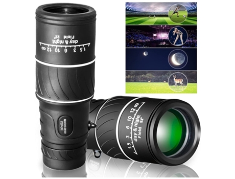 Monocular de visión nocturna 5 x 35 Noche digital con función recargable / Grabación de fotos / video / Reproducción para exteriores / Caza-Negro Y...