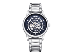 Reloj Mecánico Esqueleto Para Hombre (blanco Y Azul)