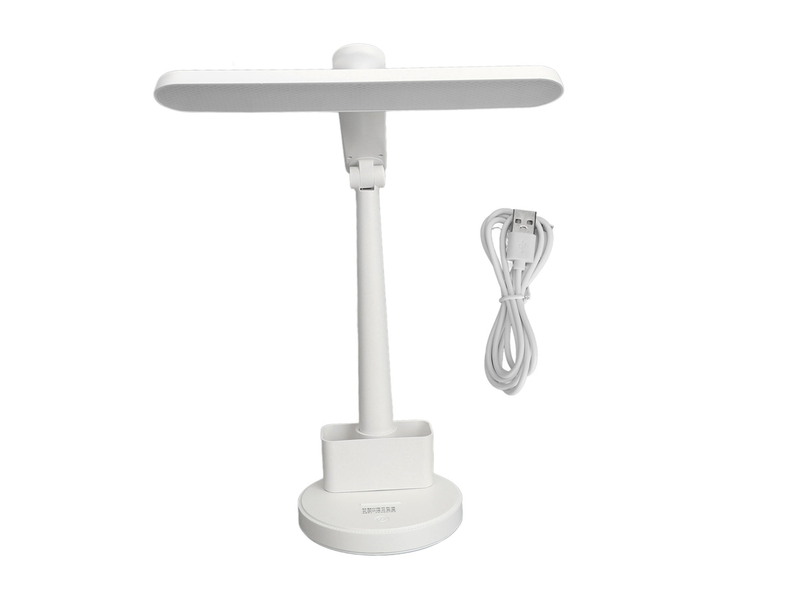 Lámpara De Mesa Led Abs Con Rotación 360 Grados, Plegable, Conexión Usb, Regulable, Portalápices, Id