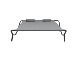 Tumbona | Tumbona De Exterior | Silla De Jardín Tela Gris Antracita Wsd155080