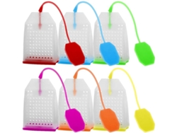 2026altiro-6 Infusores De Té De Silicona Reutilizables, Filtros Seguros Para Té De Hojas Sueltas.