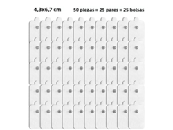 (50 Piezas) Parche De Gel De Pulso Autoadhesivo Tens Para Almohadillas De Electrodos De Estimulación Eléctrica (ems)