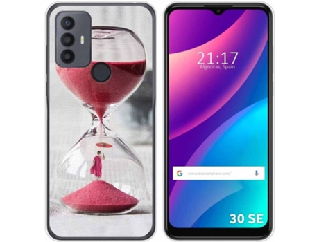 Carcasa para TCL 30 SE TUMUNDOSMARTPHONE Dibujos Reloj Multicolor