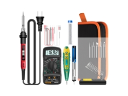 Kit De Soldador Eléctrico Aneng Mini De 60 W Con Pantalla Lcd Y 5 Puntas.