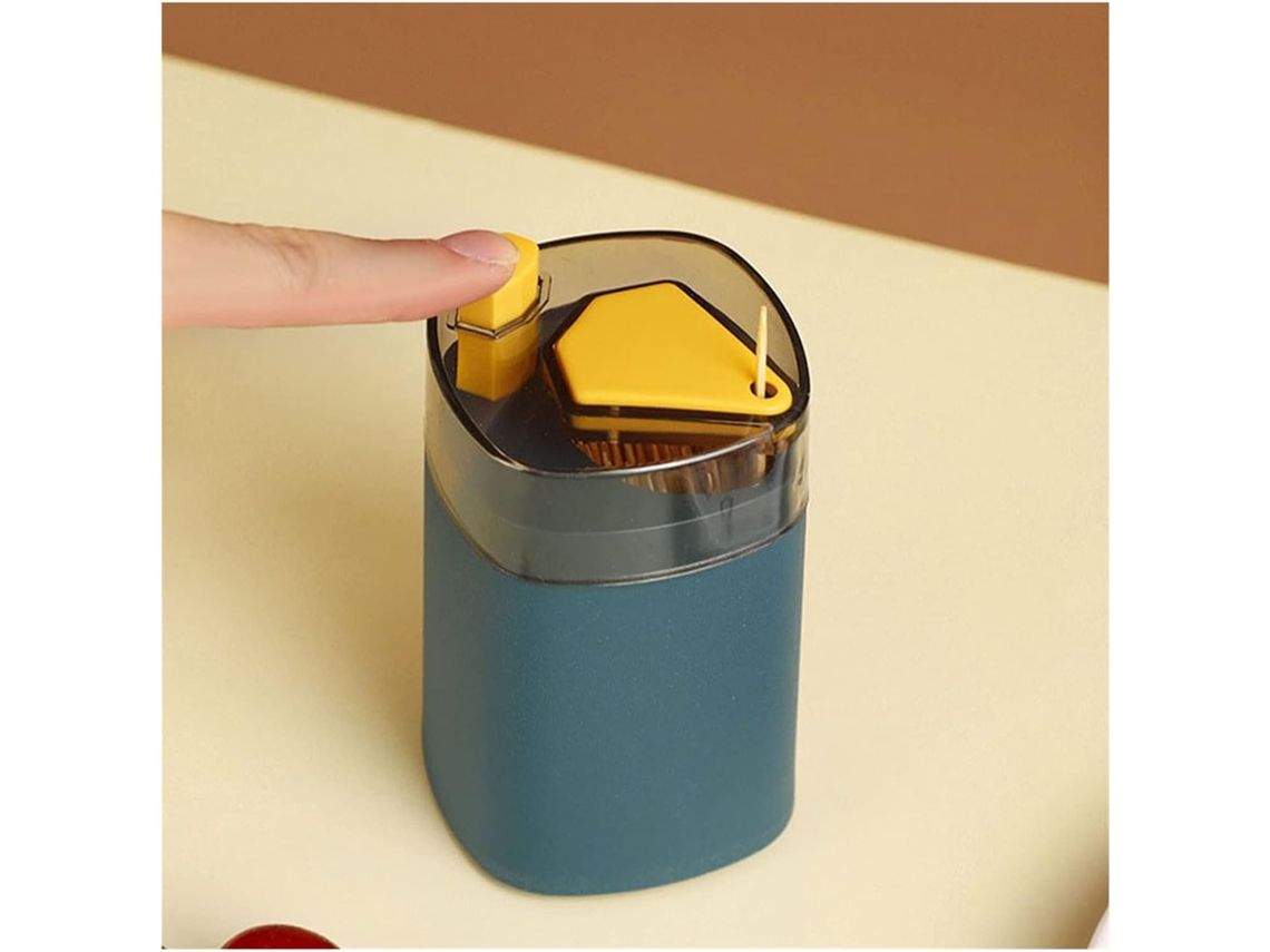 Soporte Automático Portátil Transparente Para Palillos De Dientes Uso Doméstico Sobre La Mesa.