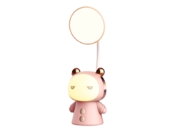 Rebe-lámpara De Escritorio Led Infantil Con Protección Ocular Creativa Usb Recargable Luz De Noche Rosa Para Niños
