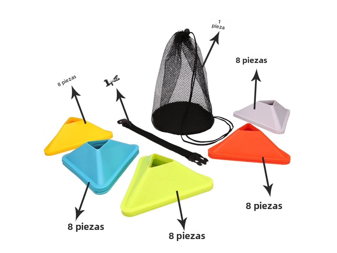 (40 Piezas) Trípode De Cono De Entrenamiento De Fútbol, Adecuado Para Entrenamiento De Agilidad En El Campo Deportivo.