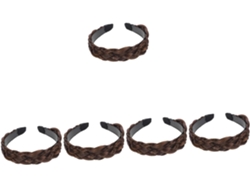 5 Pièces Bandeau Tressé Tressé. Diadema Perruques Naturelles Accessoires Pour Cheveux Chouchous