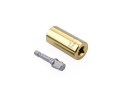 2 Piezas Adaptador Universal De Llave De Ratón Para Taladro 7-19mm Acero Con Bola De Conexión Dorada