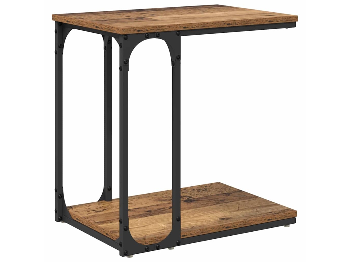 Mesa de comedor | Mesa auxiliar de madera antigua de 50 x 35 x 52 cm, madera tratada.
