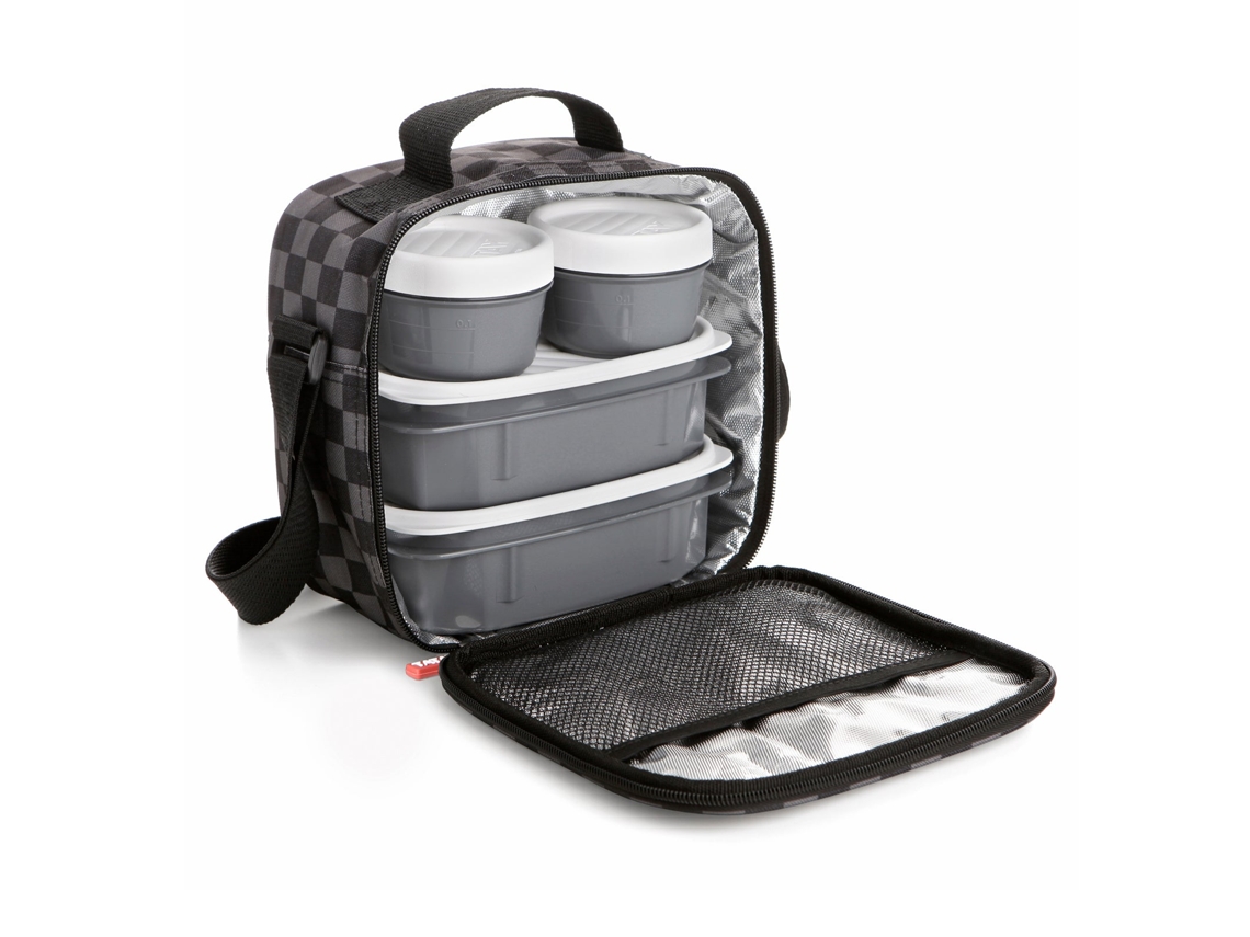 TATAY Urban Food Casual - Bolsa Térmica Porta Alimentos 3L con Recipientes. Chess