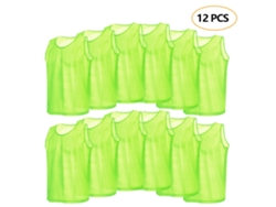 Pack De 12 Chalecos De Entrenamiento De Fútbol Con Camisetas De Malla Transpirable Para Adultos.