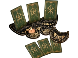 Artículos estéticos de madera para el altar: soporte para cartas del tarot, indicador de fases lunares, accesorio para el altar de fases lunares Slowmoose.