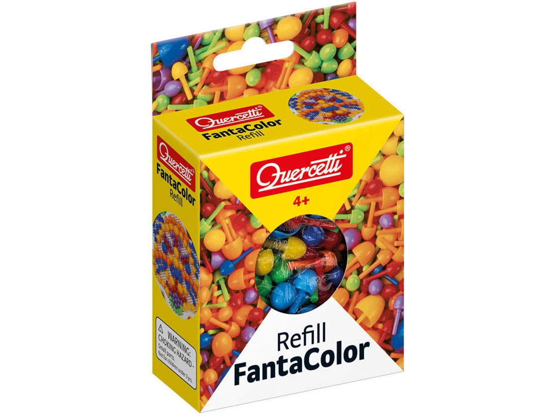 Juego Educativo QUERCETTI Pegs Fantacolor Recambios 10 mm 200 pz (Edad Mínima: 4 Años - 9 x 13,5 x 3,9 cm)